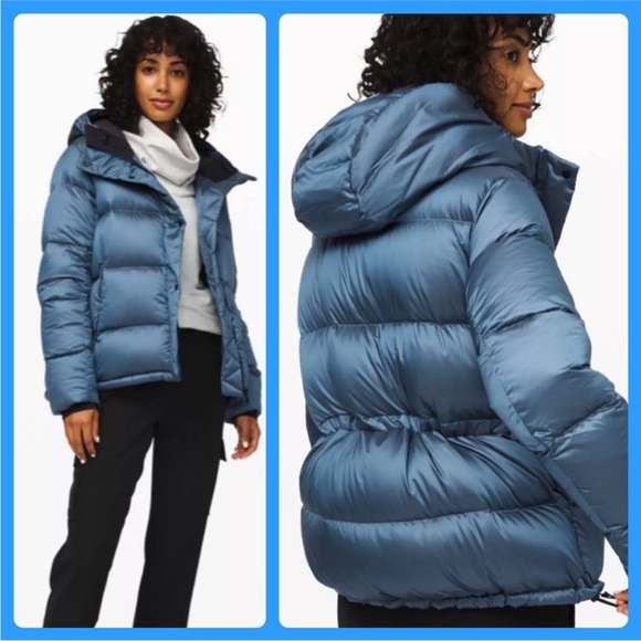lululemon athletica Jackets & Blazers - Lululemon GOOSE DOWN Wunder Puff Jacket Blue Sz 8